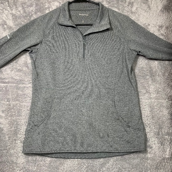 Sport-Tek Women’s Gray 1/4 Zip Pullover Size Small Athletic Activewear Stretch - Picture 1 of 9
